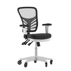 Flash Furniture Nicholas  Mid-Back Ergonomic Multifunction Mesh Chair with Polyurethane Wheels