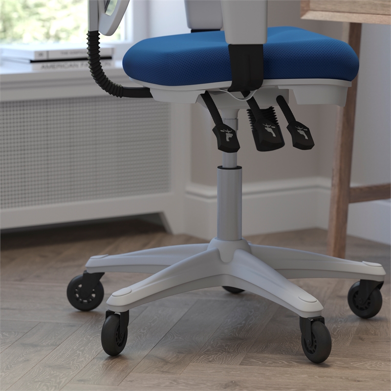 Flash Furniture Nicholas Mid-Back Ergonomic Multifunction Mesh Chair with Polyurethane Wheels