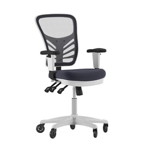 Fllash Furniture Nicholas Mid-Back Ergonomic Multifunction Mesh Chair with Polyurethane Wheels