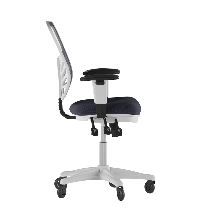 Fllash Furniture Nicholas Mid-Back Ergonomic Multifunction Mesh Chair with Polyurethane Wheels