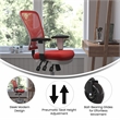 Flash Furniture Nicholas Mid-Back Ergonomic Multifunction Mesh Chair with Polyurethane Wheels