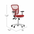 Flash Furniture Nicholas Mid-Back Ergonomic Multifunction Mesh Chair with Polyurethane Wheels