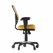 Flash Furniture Nicholas Mid-Back Ergonomic Multifunction Mesh Chair with Polyurethane Wheels-Yellow