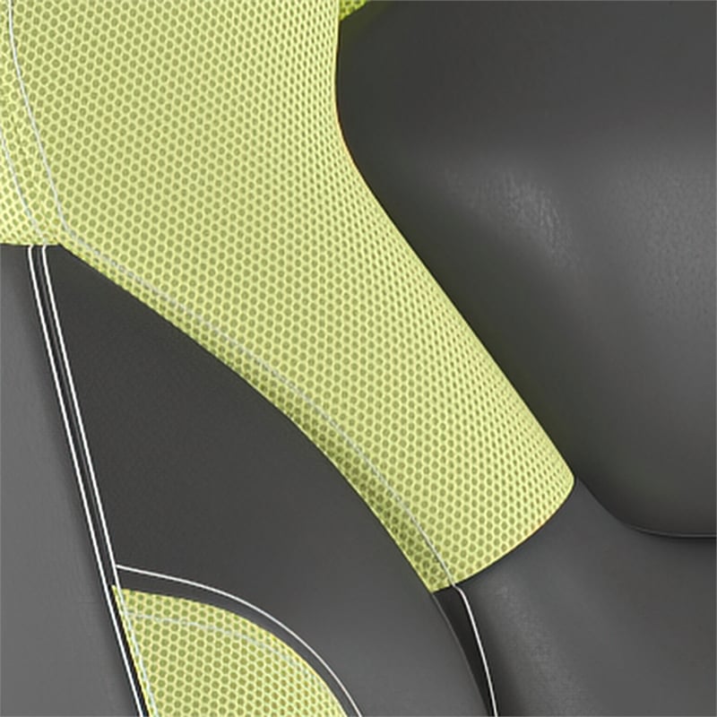 Office Gaming Chair with Skater Wheels & Flip Up Arms - Green LeatherSoft