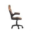 Office Gaming Chair with Skater Wheels & Flip Up Arms - Orange LeatherSoft