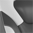 Office Gaming Chair with Skater Wheels & Flip Up Arms - White LeatherSoft