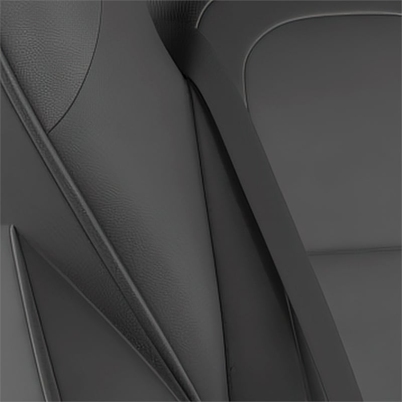 Office Gaming Chair with Skater Wheels & Reclining Arms - Black LeatherSoft