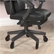 Office Gaming Chair with Skater Wheels & Reclining Arms - Black LeatherSoft