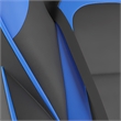 Office Gaming Chair with Skater Wheels & Reclining Arms - Blue LeatherSoft