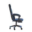 Office Gaming Chair with Skater Wheels & Reclining Arms - Blue LeatherSoft