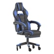 Office Gaming Chair with Skater Wheels & Reclining Arms - Blue LeatherSoft