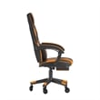 Office Gaming Chair with Skater Wheels & Reclining Arms - Orange LeatherSoft