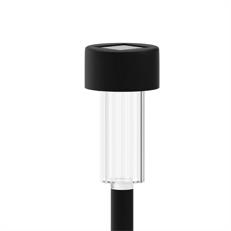 All-Weather Solar Powered Black LED Landscaping Lights - Set of 12