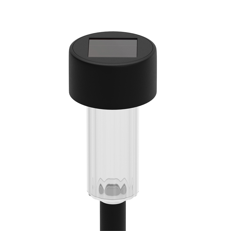 All-Weather Solar Powered Black LED Landscaping Lights - Set of 12