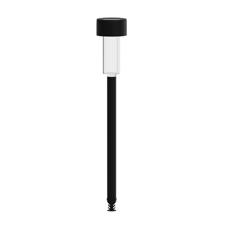 All-Weather Solar Powered Black LED Landscaping Lights - Set of 12