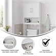 Modern Over the Toilet Cabinet with Shelves and Magnetic Closure Doors - White