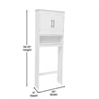 Modern Over the Toilet Cabinet with Shelves and Magnetic Closure Doors - White