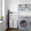 Modern Over the Toilet Cabinet with Shelves and Magnetic Closure Doors - White