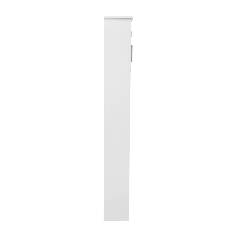 Modern Over the Toilet Cabinet with Shelves and Magnetic Closure Doors - White