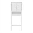 Modern Over the Toilet Cabinet with Shelves and Magnetic Closure Doors - White