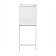 Modern Over the Toilet Cabinet with Shelves and Magnetic Closure Doors - White