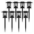 All-Weather Lantern Design Solar Powered LED Landscape Lights in Brown
