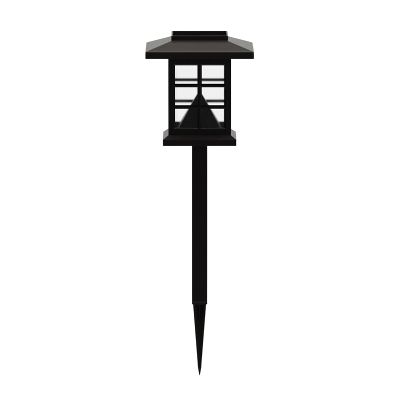 All-Weather Lantern Design Solar Powered LED Landscape Lights in Brown