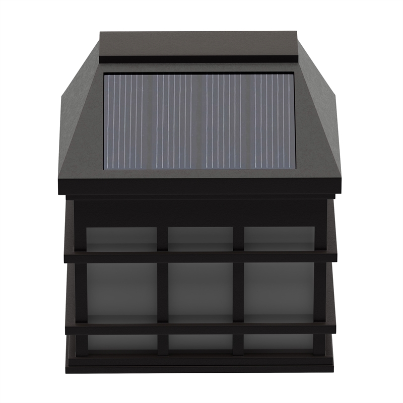 Decorative Wall Mount Solar Powered Lighting for Decks and Fencing in Brown