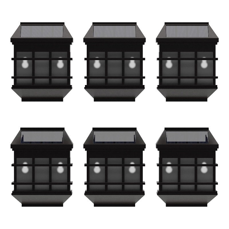 Decorative Wall Mount Solar Powered Lighting for Decks and Fencing in Brown