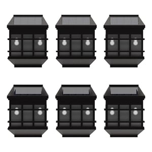 Decorative Wall Mount Solar Powered Lighting for Decks and Fencing in Brown