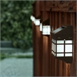 Decorative Wall Mount Solar Powered Lighting for Decks and Fencing in Brown
