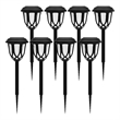 All-Weather Tulip Design Solar Powered LED Garden & Pathway Lights in Black