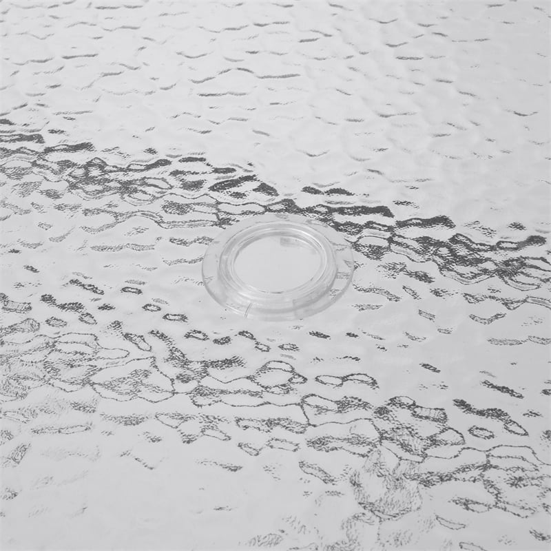 Commercial 47.25x27.5 Tempered Glass and Steel Patio Table - Umbrella Hole-Black