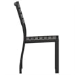 Outdoor Faux Teak Side Chair with Gray Wash Poly Slats - Teak Patio Chair
