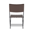 3PC Brown and Black Indoor/Outdoor PE Rattan Folding Bistro Set