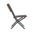 3PC Brown and Black Indoor/Outdoor PE Rattan Folding Bistro Set