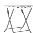 3PC Gray/White and Charcoal Indoor/Outdoor PE Rattan Folding Bistro Set