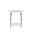 3PC Gray/White and Charcoal Indoor/Outdoor PE Rattan Folding Bistro Set