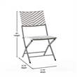 3PC Gray/White and Charcoal Indoor/Outdoor PE Rattan Folding Bistro Set
