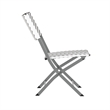 3PC Gray/White and Charcoal Indoor/Outdoor PE Rattan Folding Bistro Set