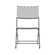 3PC Gray/White and Charcoal Indoor/Outdoor PE Rattan Folding Bistro Set