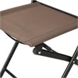 2 Pack Commercial Outdoor Flex Comfort Folding Chair with Metal Frame in Brown