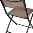 2 Pack Commercial Outdoor Flex Comfort Folding Chair with Metal Frame in Brown