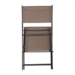 2 Pack Commercial Outdoor Flex Comfort Folding Chair with Metal Frame in Brown