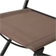 2 Pack Commercial Outdoor Flex Comfort Folding Chair with Metal Frame in Brown