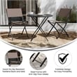 2 Pack Commercial Outdoor Flex Comfort Folding Chair with Metal Frame in Brown