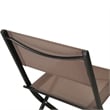 2 Pack Commercial Outdoor Flex Comfort Folding Chair with Metal Frame in Brown