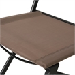 2 Pack Commercial Outdoor Flex Comfort Folding Chair with Metal Frame in Brown
