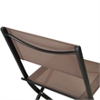 2 Pack Commercial Outdoor Flex Comfort Folding Chair with Metal Frame in Brown