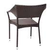 All Weather Commercial Grade PE Rattan Stacking Patio Chairs in Espresso